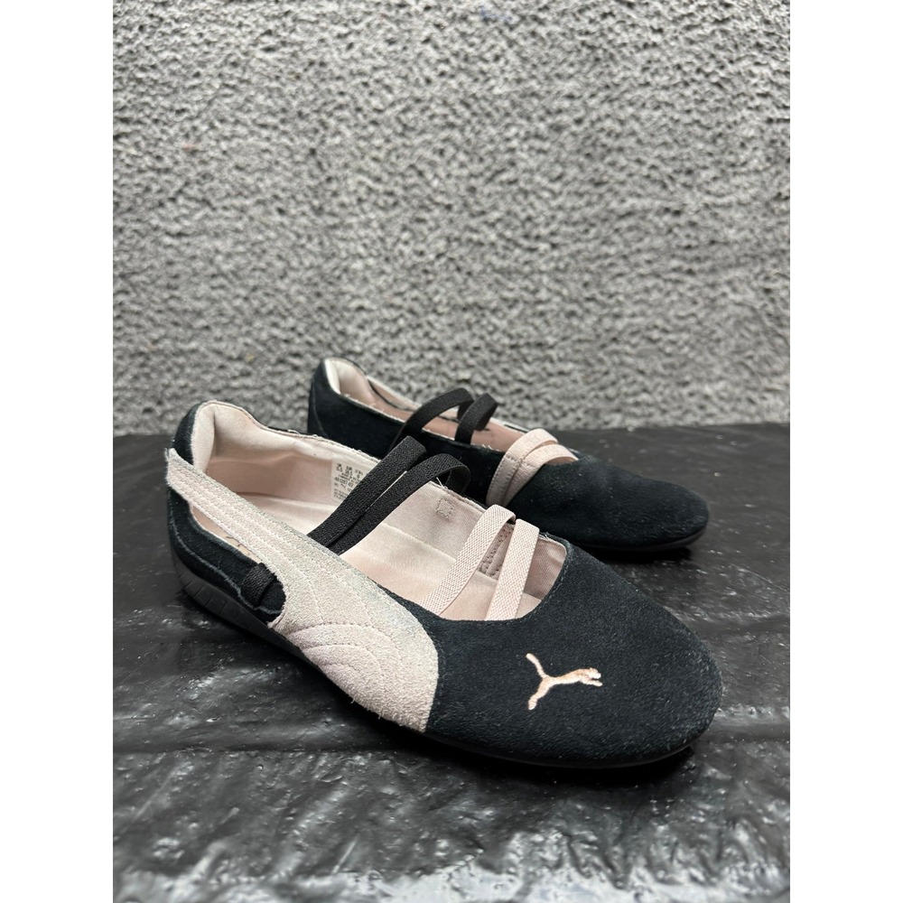 Puma Suede Speedcat Ballet Flats Black Mauve Mist 401287-02 Womens Size 8 US